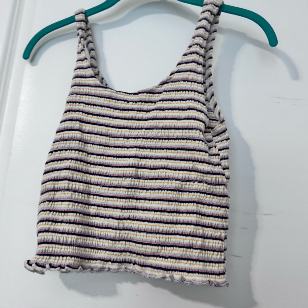 Hollister Elastic Ribbed Multi-Color Tank Top